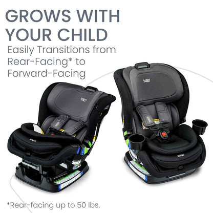 Britax Poplar ClickTight Convertible Car Seat, Slim 17-Inch Design - Stone Onyx - E1D223M