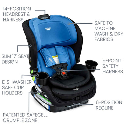 Britax Poplar Narrow Convertible Car Seat - Cobalt Onyx - E1C933R