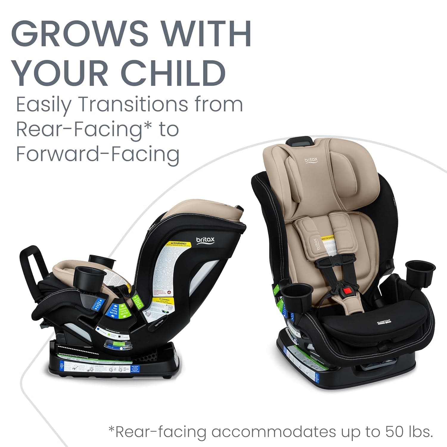 Britax Poplar S ClickTight Convertible Car Seat, Slim 17-Inch Design