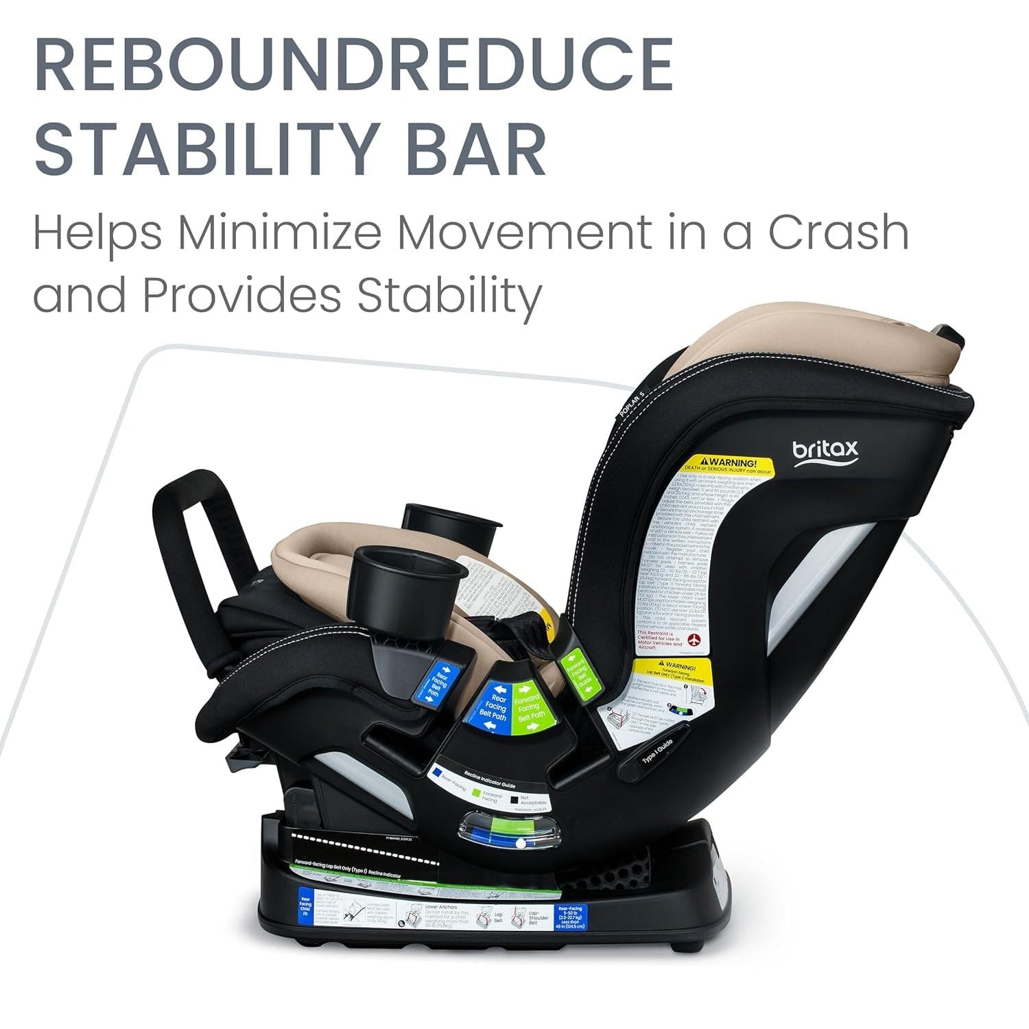 Britax Poplar S ClickTight Convertible Car Seat, Slim 17-Inch Design