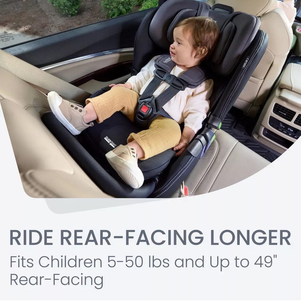 Britax Poplar S ClickTight Convertible Car Seat, Slim 17-Inch Design - Stone Onyx - E1D233M