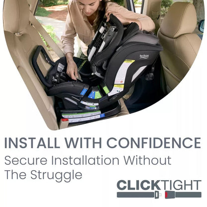 Britax Poplar S ClickTight Convertible Car Seat, Slim 17-Inch Design - Stone Onyx - E1D233M