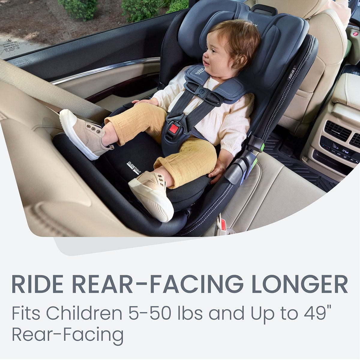 Britax Poplar S Narrow Convertible Car Seat - Arctic Onyx - E1C944Q