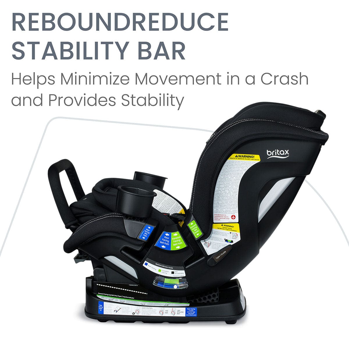 Britax Poplar S Narrow Convertible Car Seat - Onyx - E1C943S