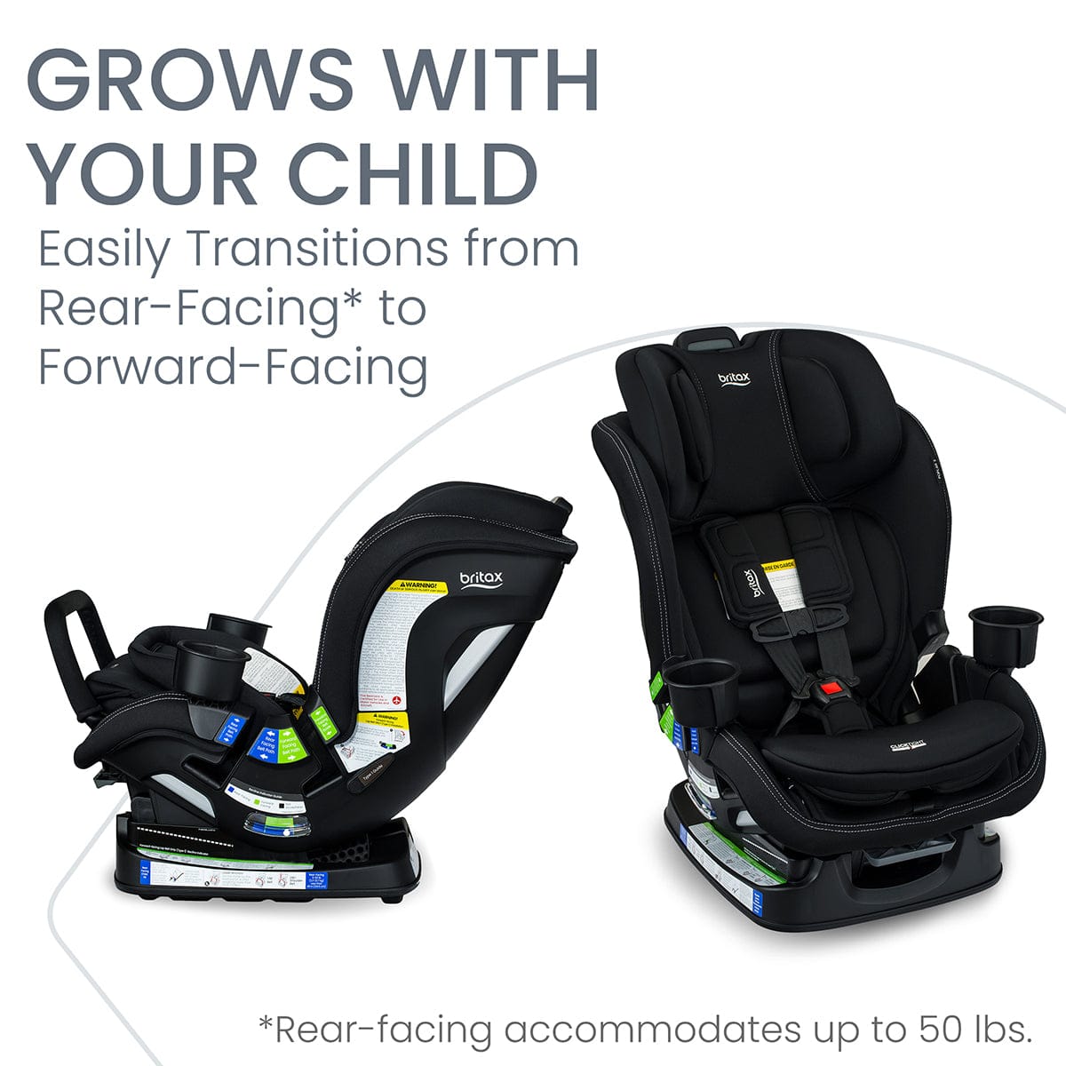 Britax Poplar S Narrow Convertible Car Seat - Onyx - E1C943S