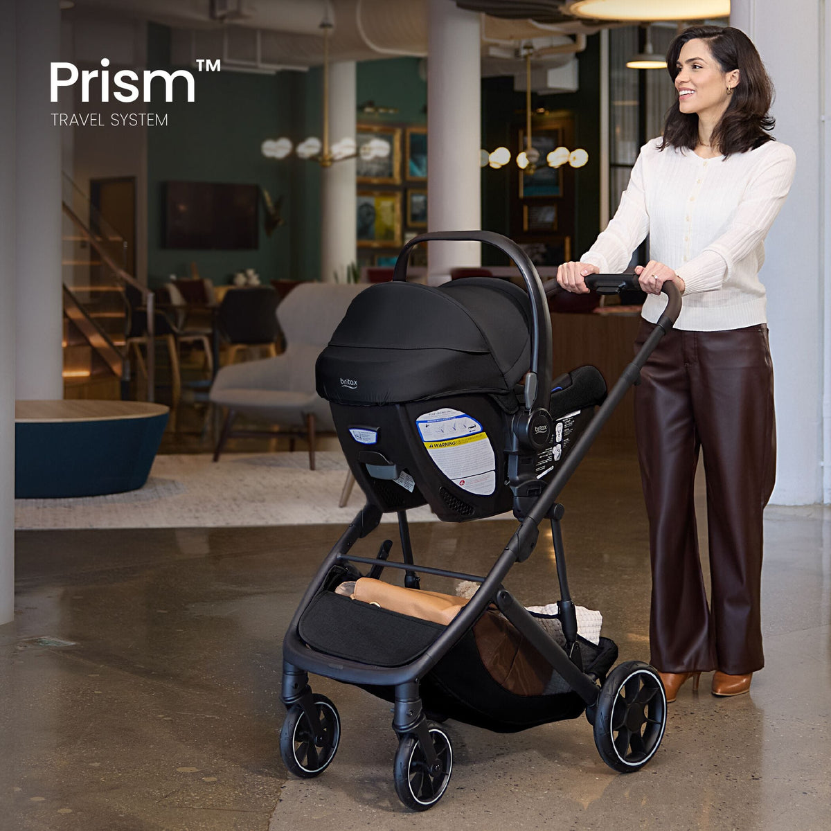 Britax Prism Stroller + Willow S Travel System Bundle - Raven Black