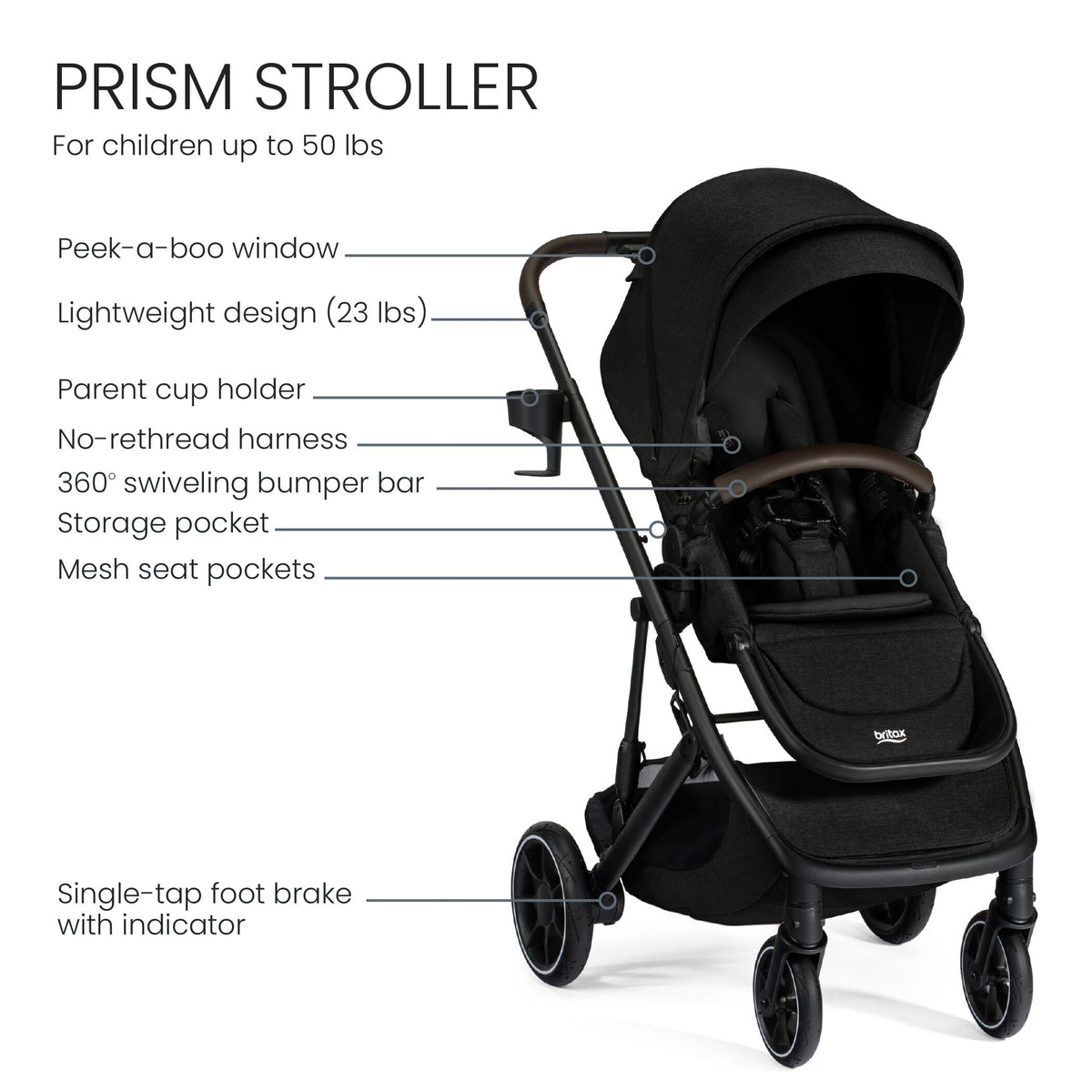 Britax Prism Stroller - Raven Black