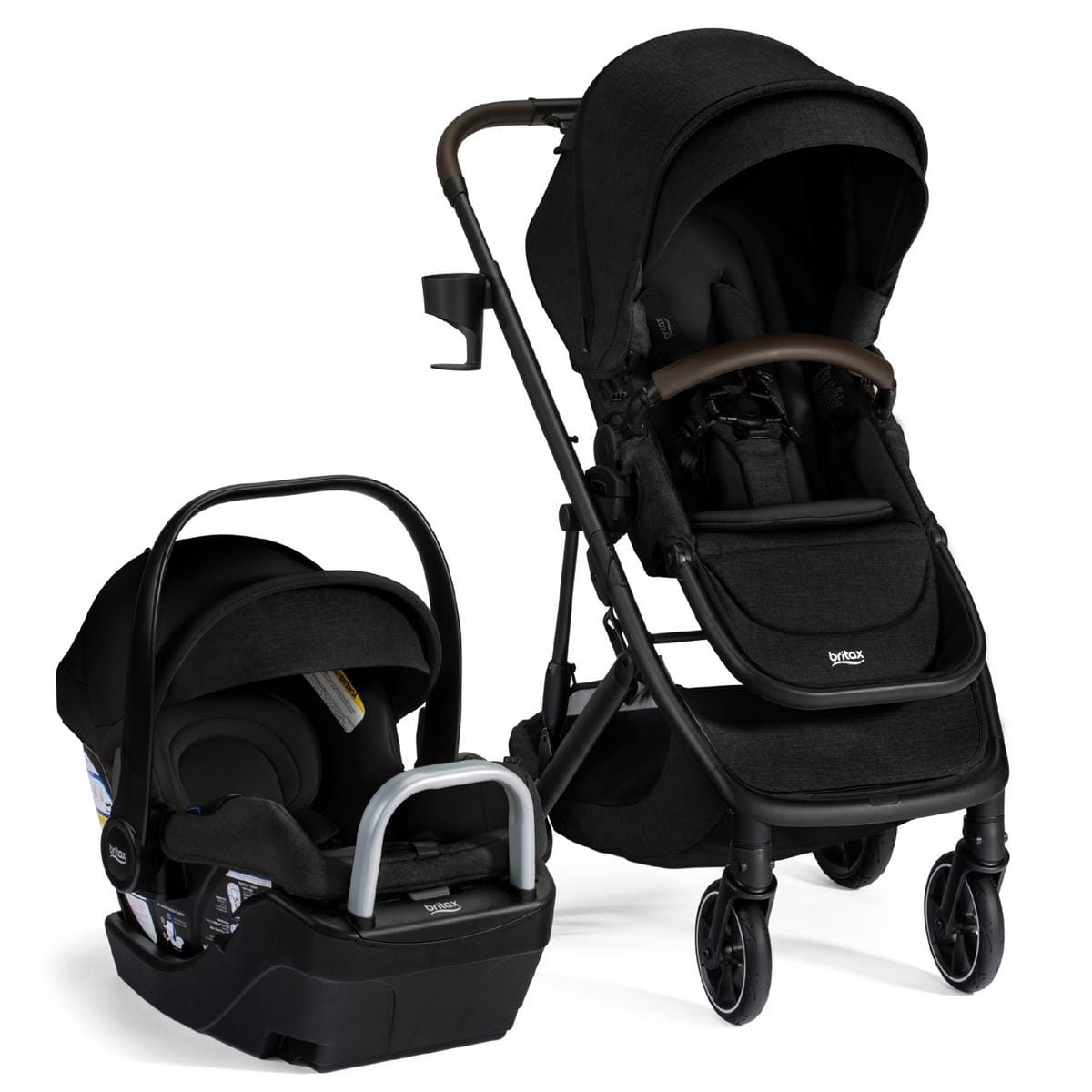 Britax Prism Stroller + Willow S Travel System Bundle - Raven Black