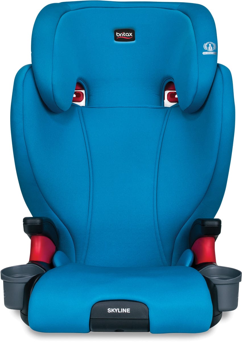 Britax Skyline 2-Stage High Back Belt Positioning Booster Car Seat - Highback and Backless - 2 Layer Impact Protection - 40 to 120 Pounds - Teal