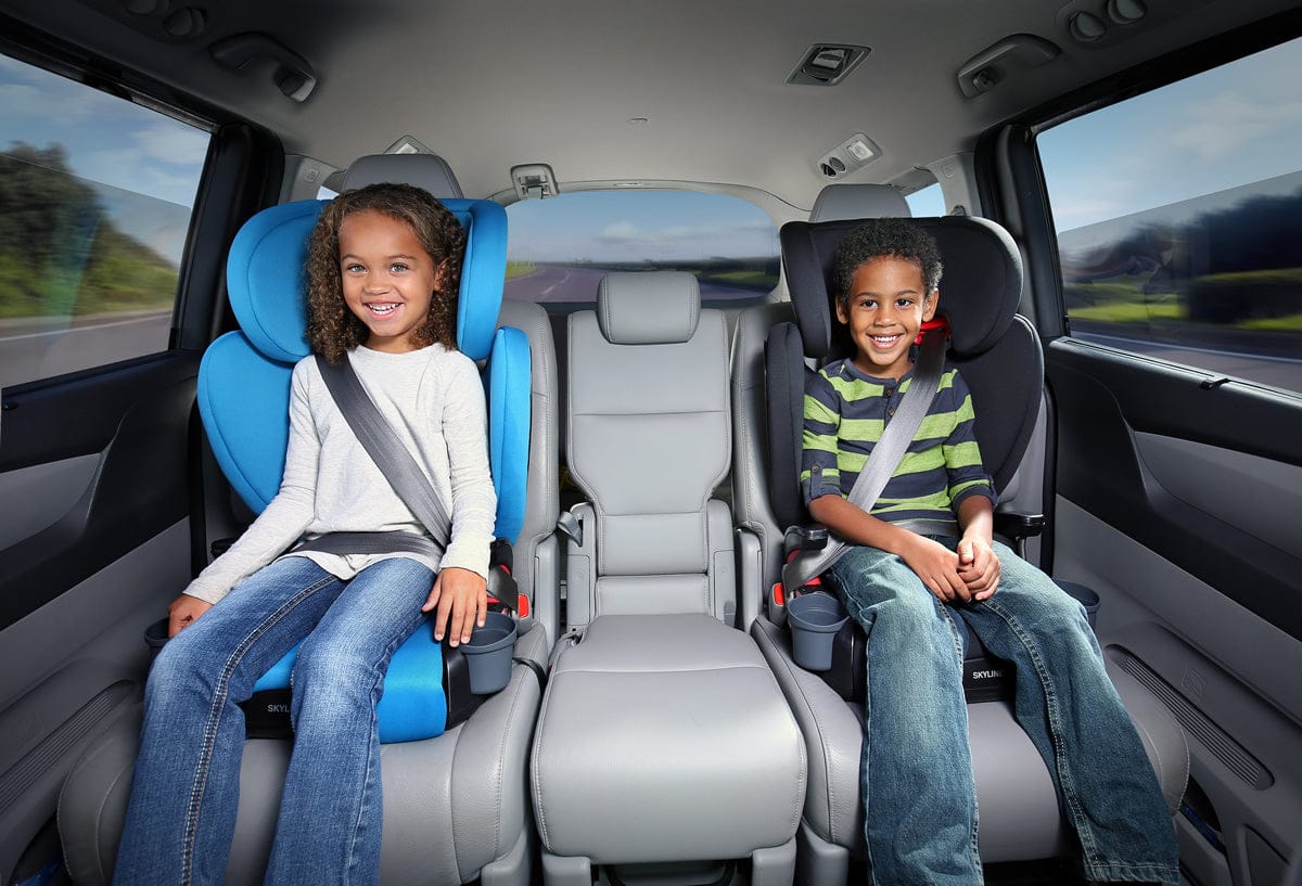 Britax Skyline 2-Stage High Back Belt Positioning Booster Car Seat - Highback and Backless - 2 Layer Impact Protection - 40 to 120 Pounds - Dusk