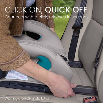 Britax UpNGo Click Backless Booster with Rigid LATCH - Parchment - E1D477G