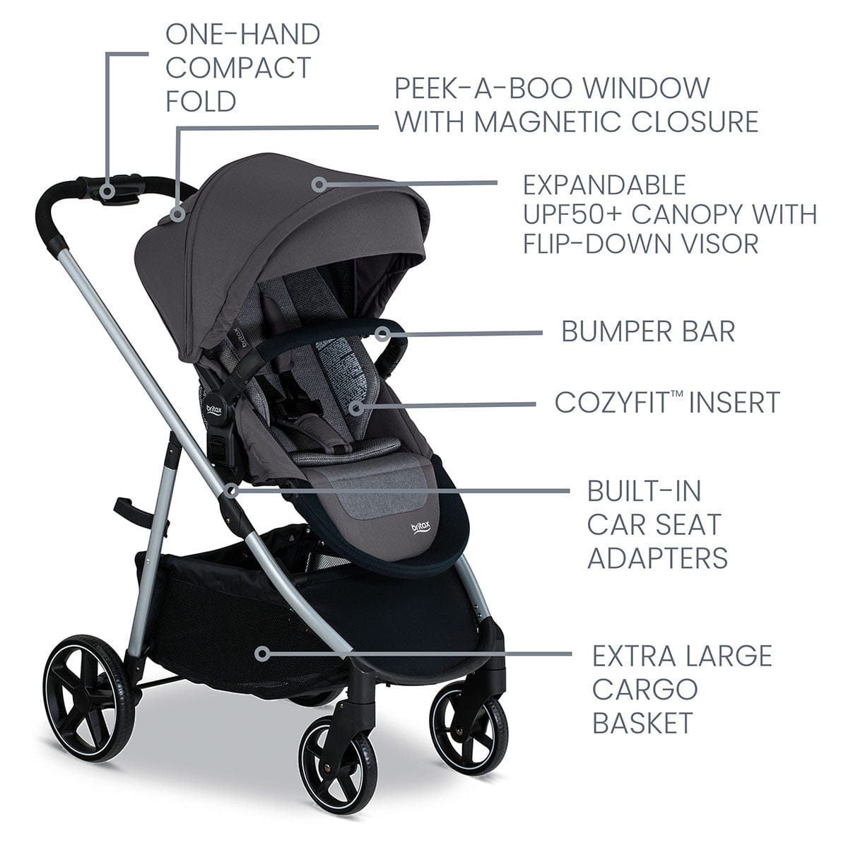 Britax Willow Grove SC Travel System - Pindot Stone - S14746700