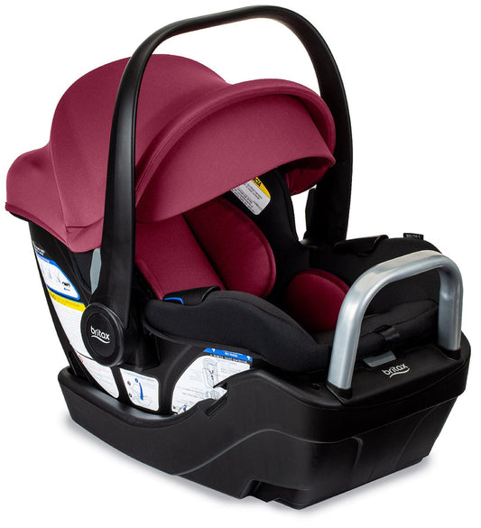 Britax Willow S Infant Car Seat with Alpine Anti-Rebound Base - Ruby Onyx