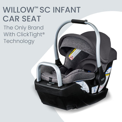 Britax Willow SC Infant Car Seat with Alpine Base - Pindot Stone - E1D034T