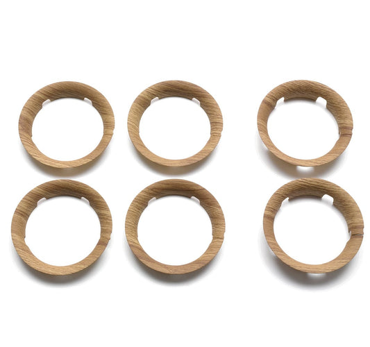 Bugaboo Bee 5 Wheel Caps - Wood - 500523WD01