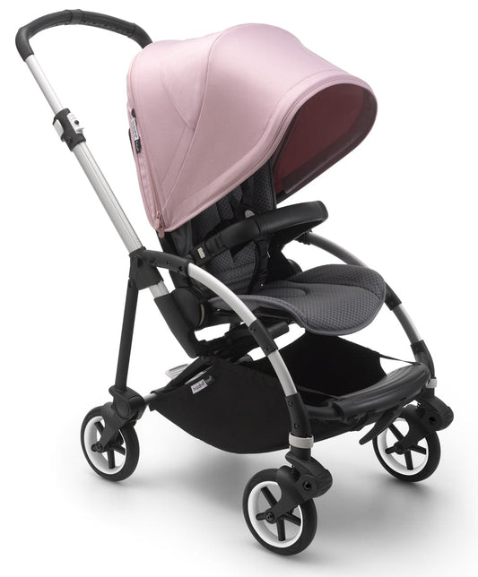 Bugaboo Bee6 Complete Stroller (One Box) - Aluminum/Grey/Soft Pink