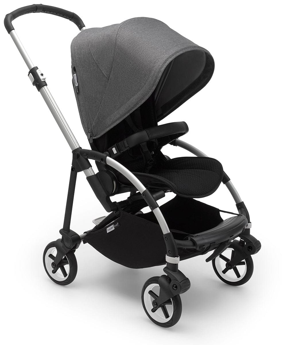 Bugaboo Bee6 Complete Stroller Bundle - Aluminum / Black / Grey Melange