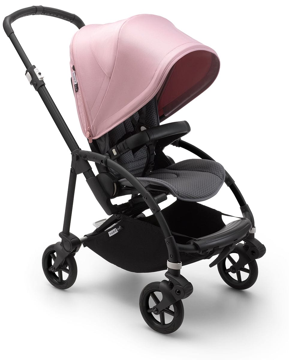 Bugaboo Bee6 Complete Stroller Bundle - Black / Grey / Soft Pink