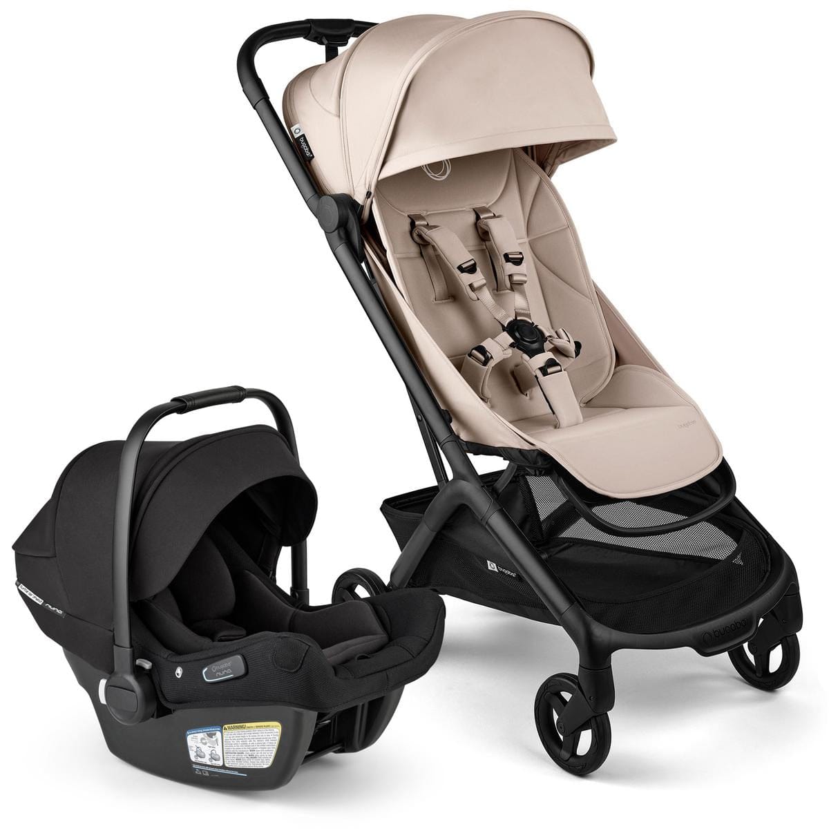 Bugaboo Butterfly 2 + Turtle Air Shield Travel System Bundle - Black / Desert Taupe / Desert Taupe / Black - 100338021-400016001