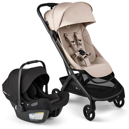 Bugaboo Butterfly 2 + Turtle Air Shield Travel System Bundle - Black / Desert Taupe / Desert Taupe / Black - 100338021-400016001