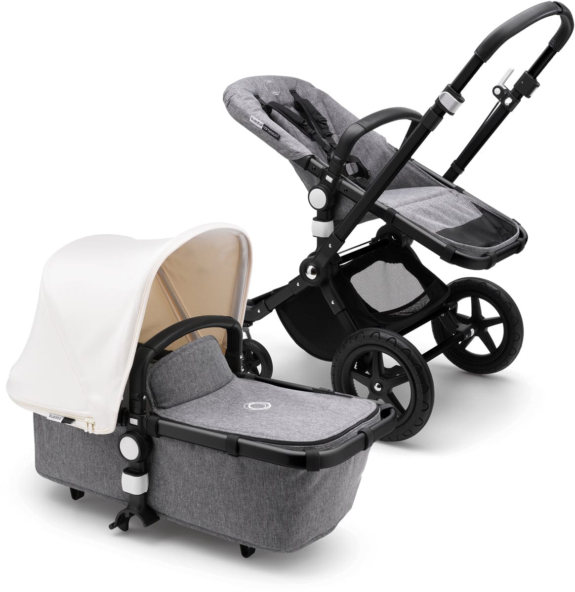 Bugaboo Cameleon 3 Plus Complete Stroller - Black/Grey Melange/Fresh White
