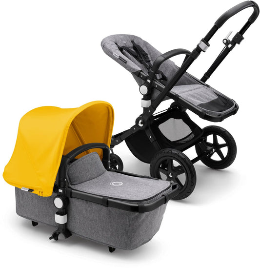 Bugaboo Cameleon 3 Plus Complete Stroller - Black/Grey Melange/Sunrise Yellow - 231156GM01-230411SY01