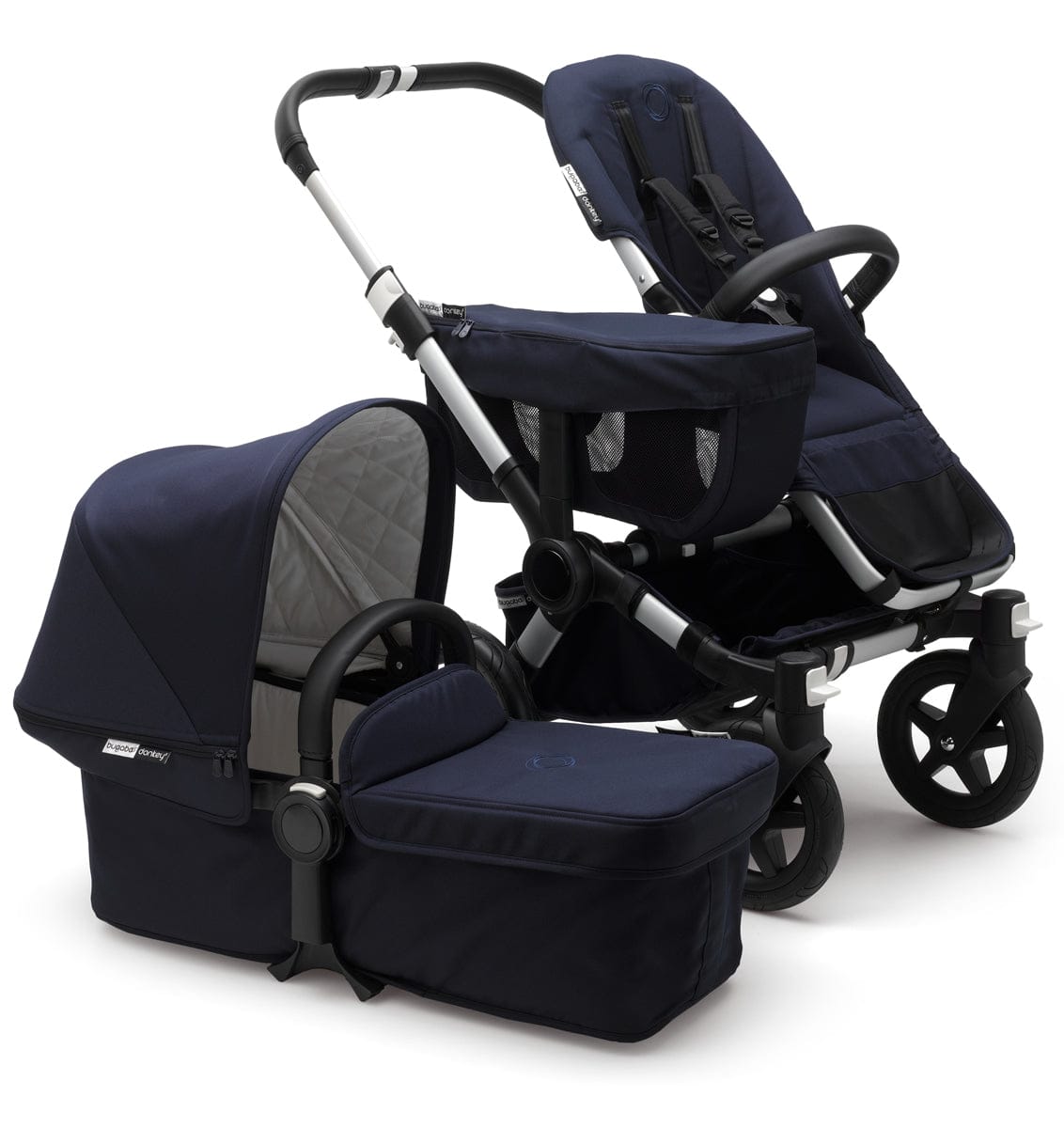 Bugaboo Donkey 2 Classic Mono Stroller - Aluminum/Dark Navy - 181150AA01