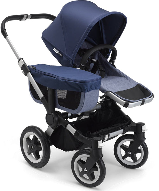 Bugaboo Donkey 2 Mono Complete Single-to-Double Stroller 2018 Blue Melange/Sky Blue - 181150BM01