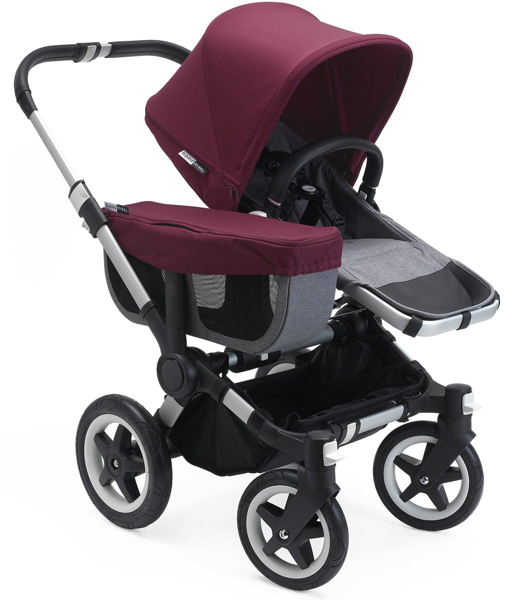 Bugaboo Donkey 2 Mono Complete Single-to-Double Stroller - Grey/Red - 181150GR01