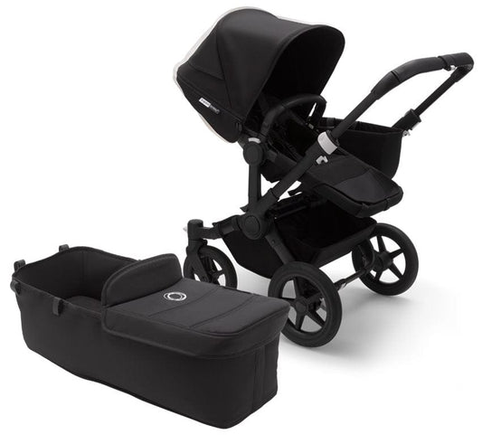 Bugaboo Donkey 2 Mono Complete Single-to-Double Stroller Bundle - Black / Black / Black