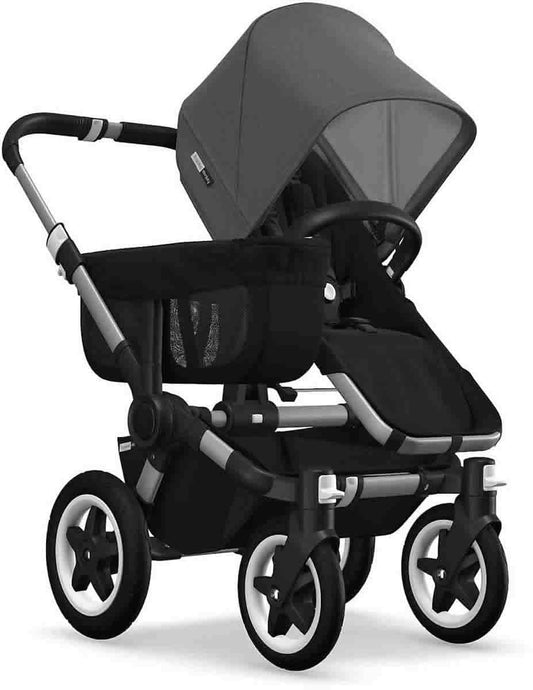 Bugaboo Donkey 2 Mono Complete Single-to-Double Stroller - Aluminum/Black/Grey Melange