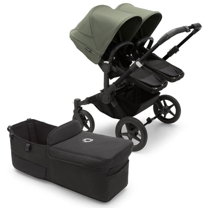 Bugaboo Donkey 5 Duo Complete Stroller Bundle - Black / Midnight Black / Forest Green - D5-DUO-100002045-100003033