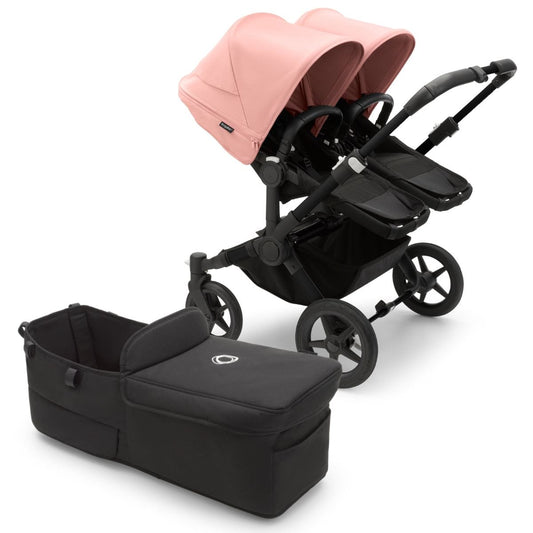 Bugaboo Donkey 5 Duo Complete Stroller Bundle - Black / Midnight Black / Morning Pink - D5-DUO-100002045-100003042