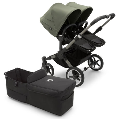 Bugaboo Donkey 5 Duo Complete Stroller Bundle - Graphite / Midnight Black / Forest Green - D5-DUO-100002040-100003033
