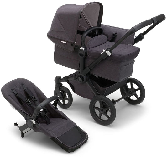 Bugaboo Donkey 5 Mineral Mono Complete Single-to-Double Stroller 2022 Black / Washed Black