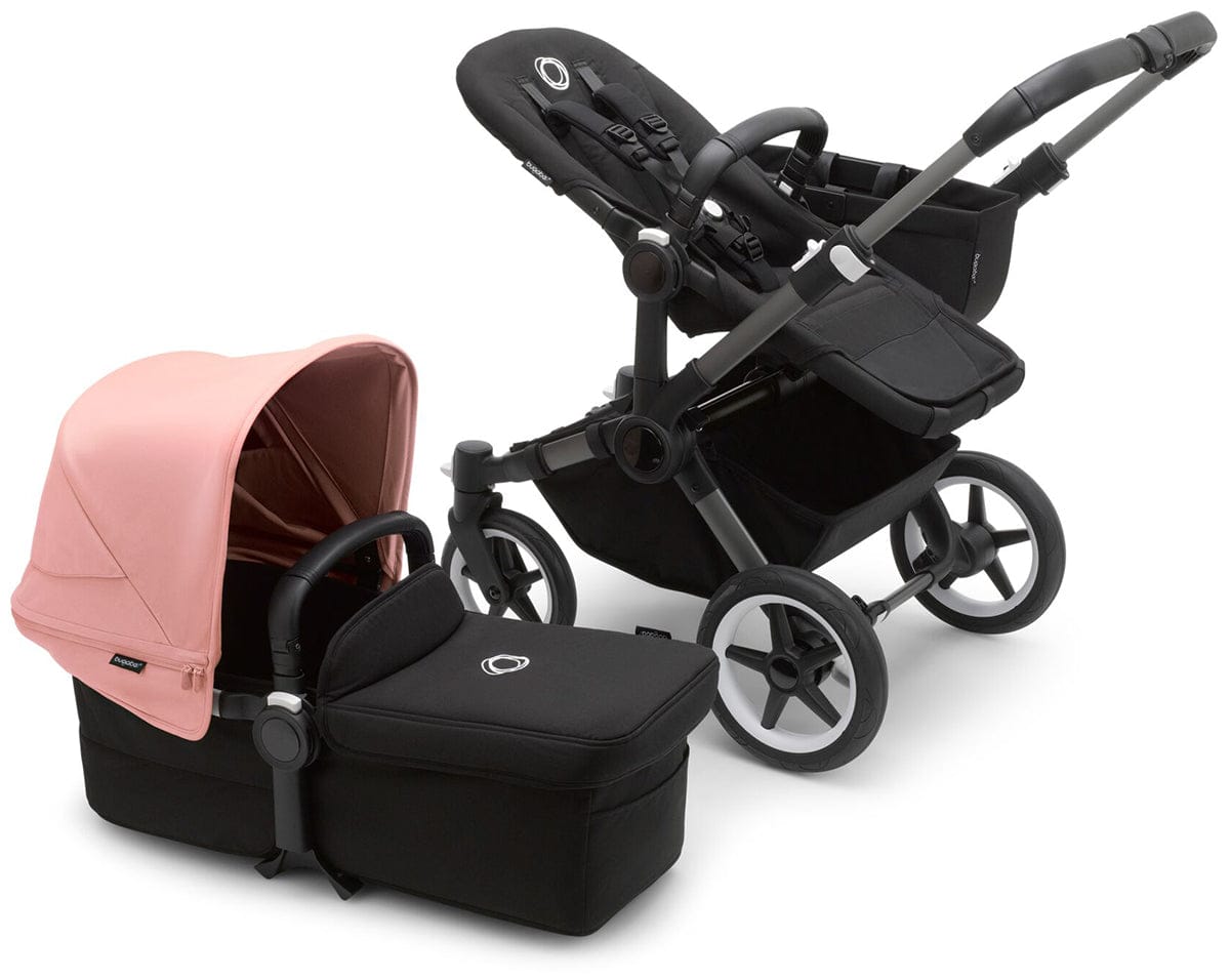 Bugaboo Donkey 5 Mono Complete Single-to-Double Stroller Bundle - Graphite / Midnight Black / Morning Pink - 100002031-100003005