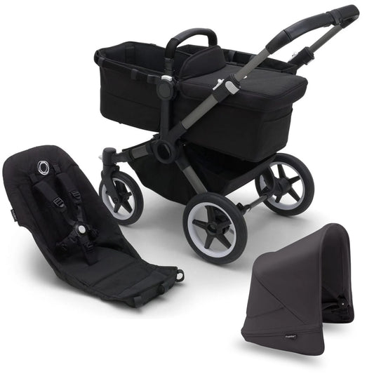 Bugaboo Donkey 5 Mono Complete Single-to-Double Stroller - Graphite  / Midnight Black / Midnight Black - 100002031 - 100003044