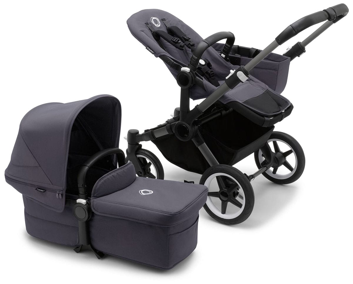 Bugaboo Donkey 5 Mono Complete Single-to-Double Stroller - Graphite / Stormy Blue / Stormy Blue
