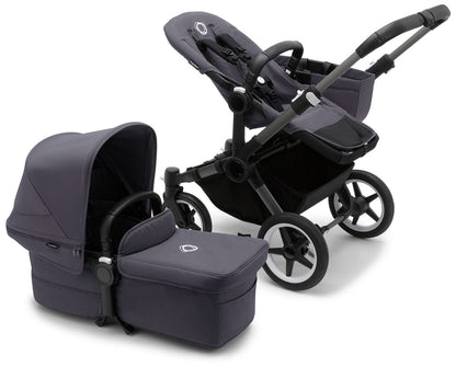 Bugaboo Donkey 5 Mono Complete Single-to-Double Stroller - Graphite / Stormy Blue / Stormy Blue