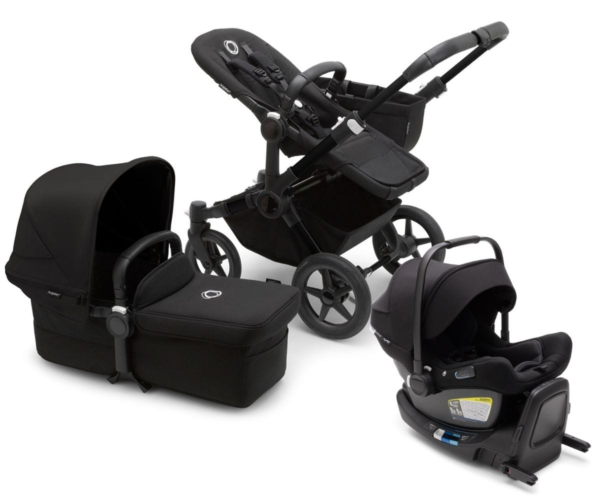 Bugaboo Donkey 5 Mono + Turtle Air Travel System Bundle - Black / Midnight Black / Midnight Black / Black - D5-MONO-TS-100000053-TA