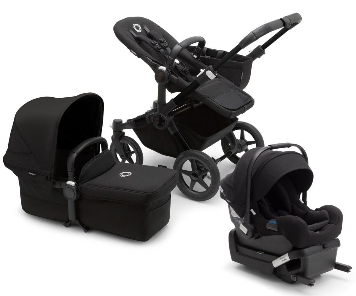 Bugaboo Donkey 5 Mono + Turtle One Travel System Bundle - Black / Midnight Black / Midnight Black / Black - D5-MONO-TS-100000053-TO
