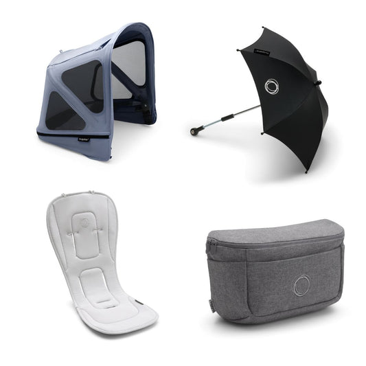 Bugaboo Donkey 5 Summer Accessory Bundle - Seaside Blue - D5-SUMMER-ACC-SEA-BLU