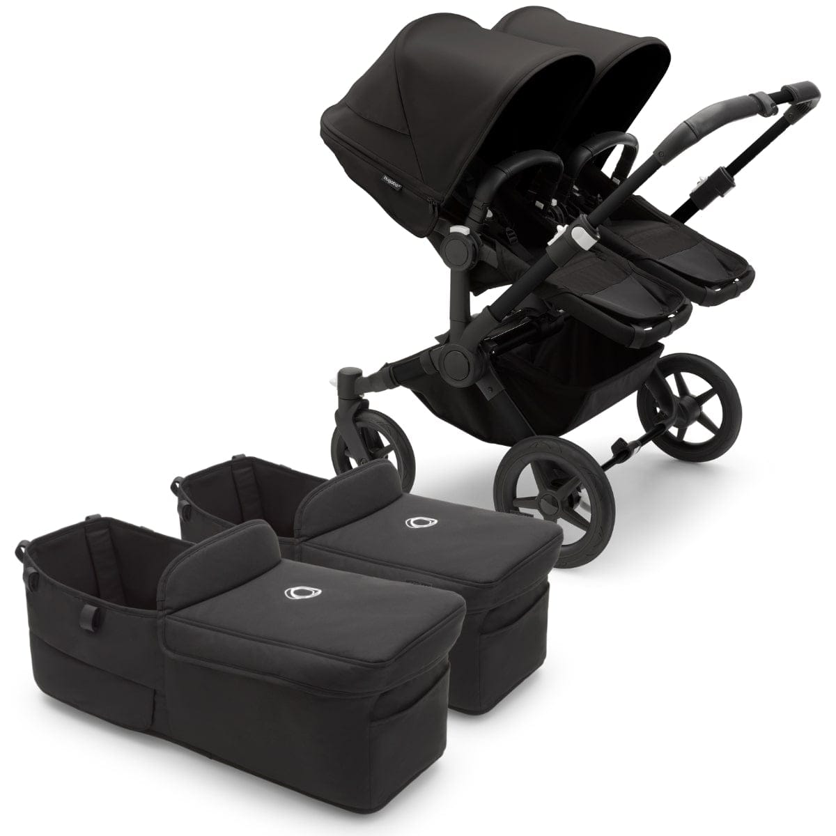 Bugaboo Donkey 5 Twin Complete Stroller Bundle - Black / Midnight Black / Midnight Black / Black - D5-TWIN-100000053