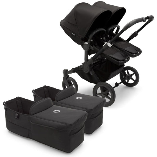 Bugaboo Donkey 5 Twin Complete Stroller Bundle - Black / Midnight Black / Midnight Black / Black - D5-TWIN-100000053