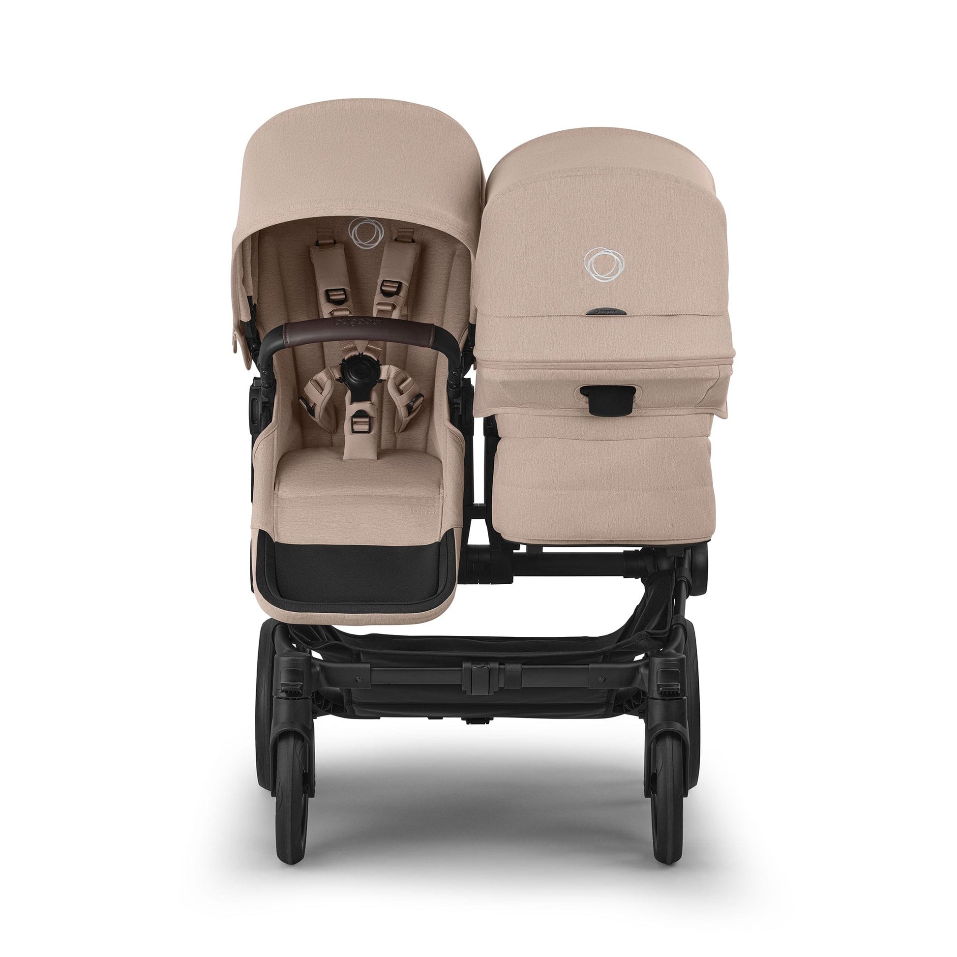 bugaboo Donkey 6 Duo Essential Bundle desert taupe for 2 children with 4 wheels