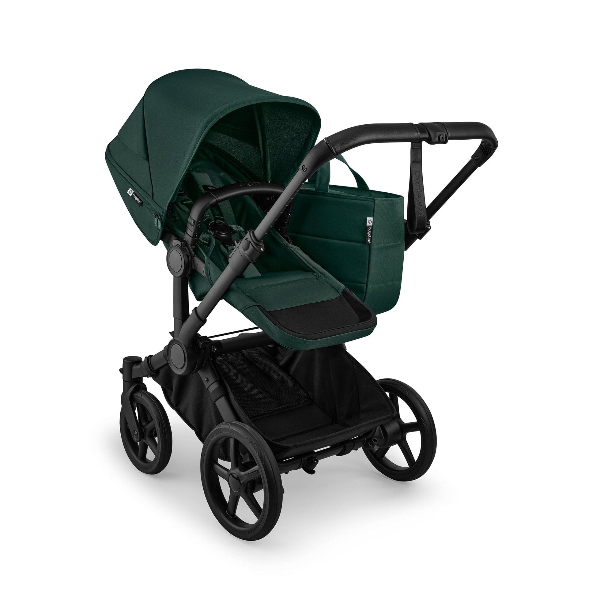 Bugaboo Donkey 6 Duo Complete Stroller Bundle - Black / Fern Green / Fern Green - D6-DUO-100370033