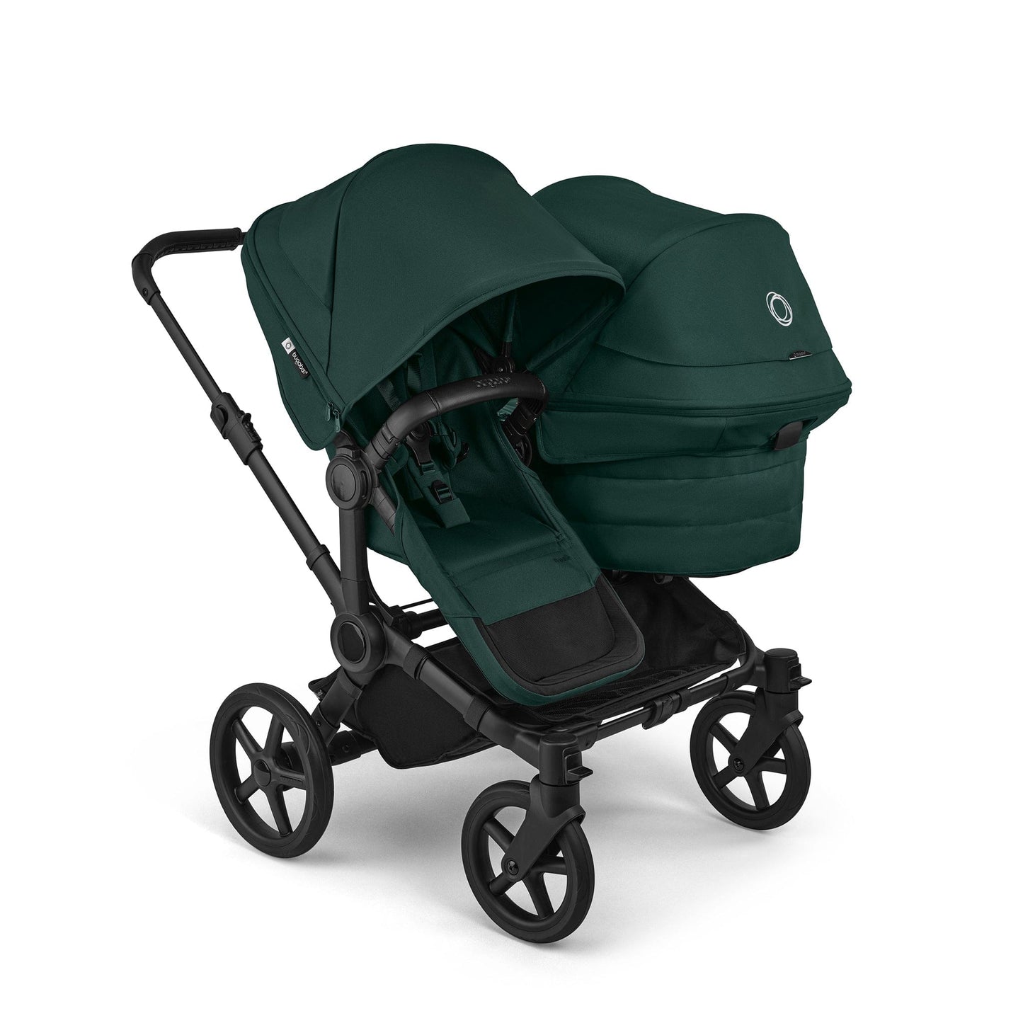 Bugaboo Donkey 6 Duo Complete Stroller Bundle - Black / Fern Green / Fern Green - D6-DUO-100370033