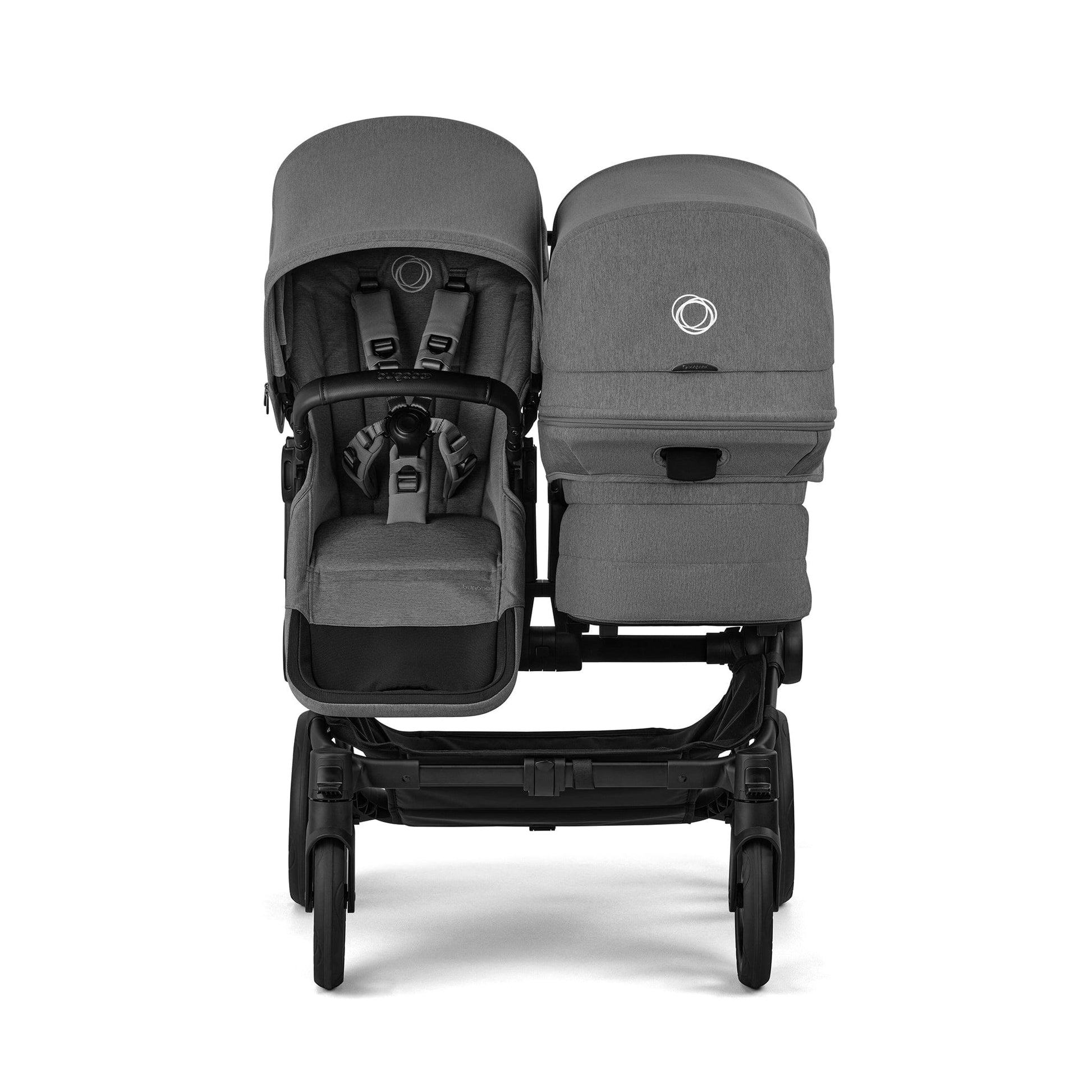 bugaboo Donkey 6 Duo Essential Bundle moon grey for 2 children with 4 wheels