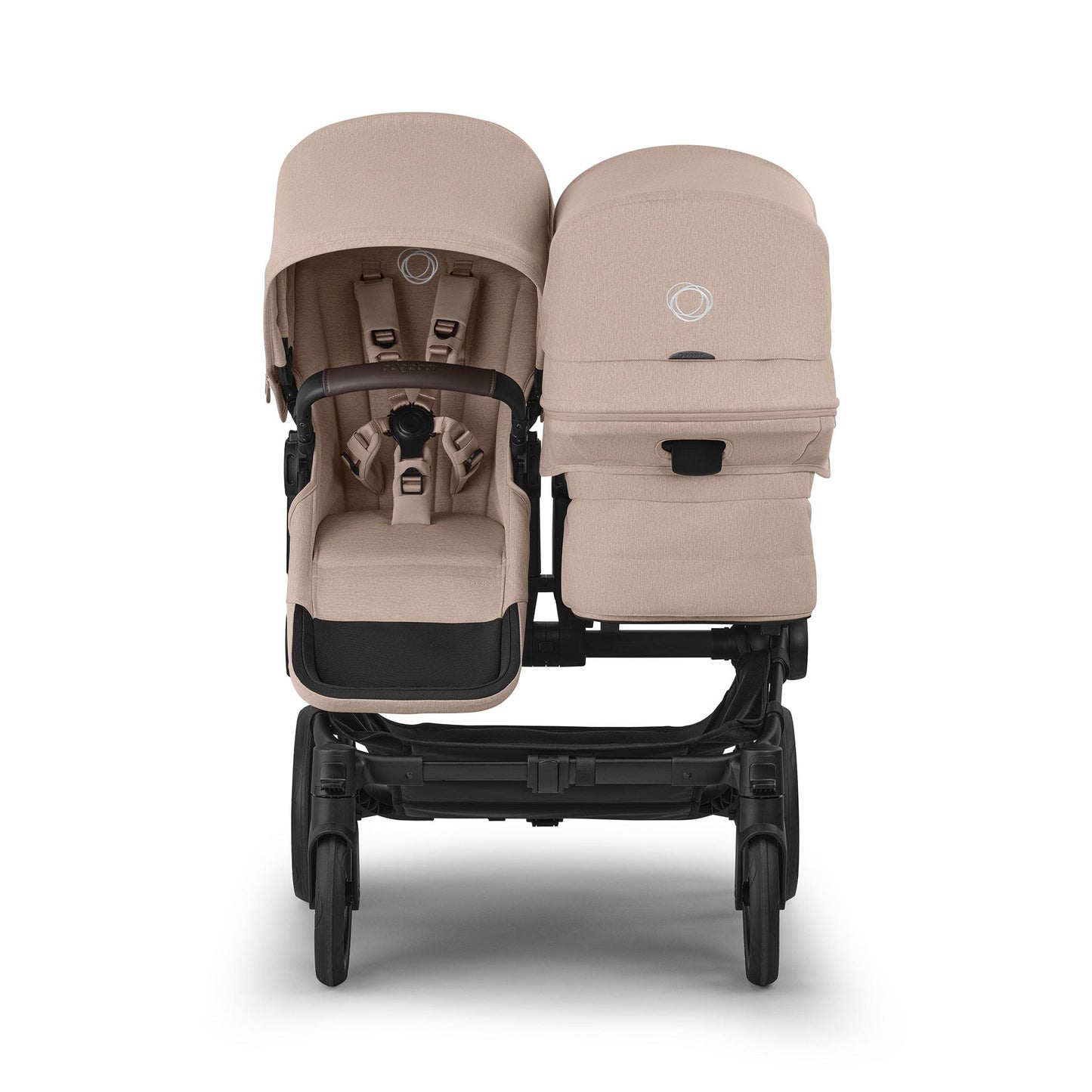 Bugaboo Donkey 6 Duo + Turtle Air Shield Travel System Bundle - Black / Desert Taupe Melange / Desert Taupe Melange - D6-DUO-TRVL-100370032