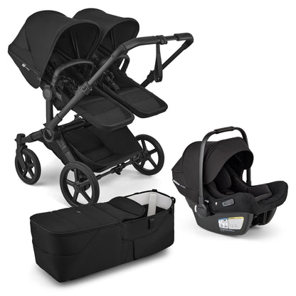 Bugaboo Donkey 6 Duo + Turtle Air Shield Travel System Bundle - Black / Heritage Black / Heritage Black - D6-DUO-TRVL-100370029